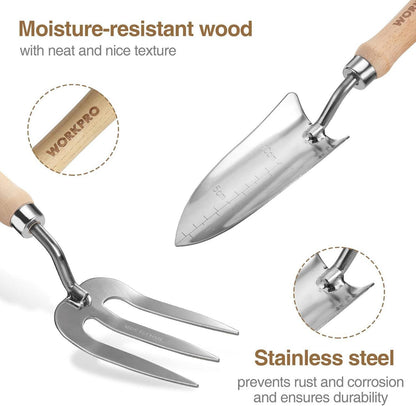 Gartenwerkzeug Set 8-in-1 Rosa Gartengeräte Aufbewahrungstasche