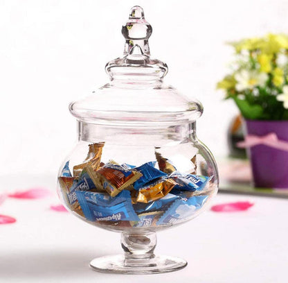 Bonbonglas Süßigkeiten-Glas mit Deckel Deko-Glasbehälter Hochzeiten Partys Schokoladendose