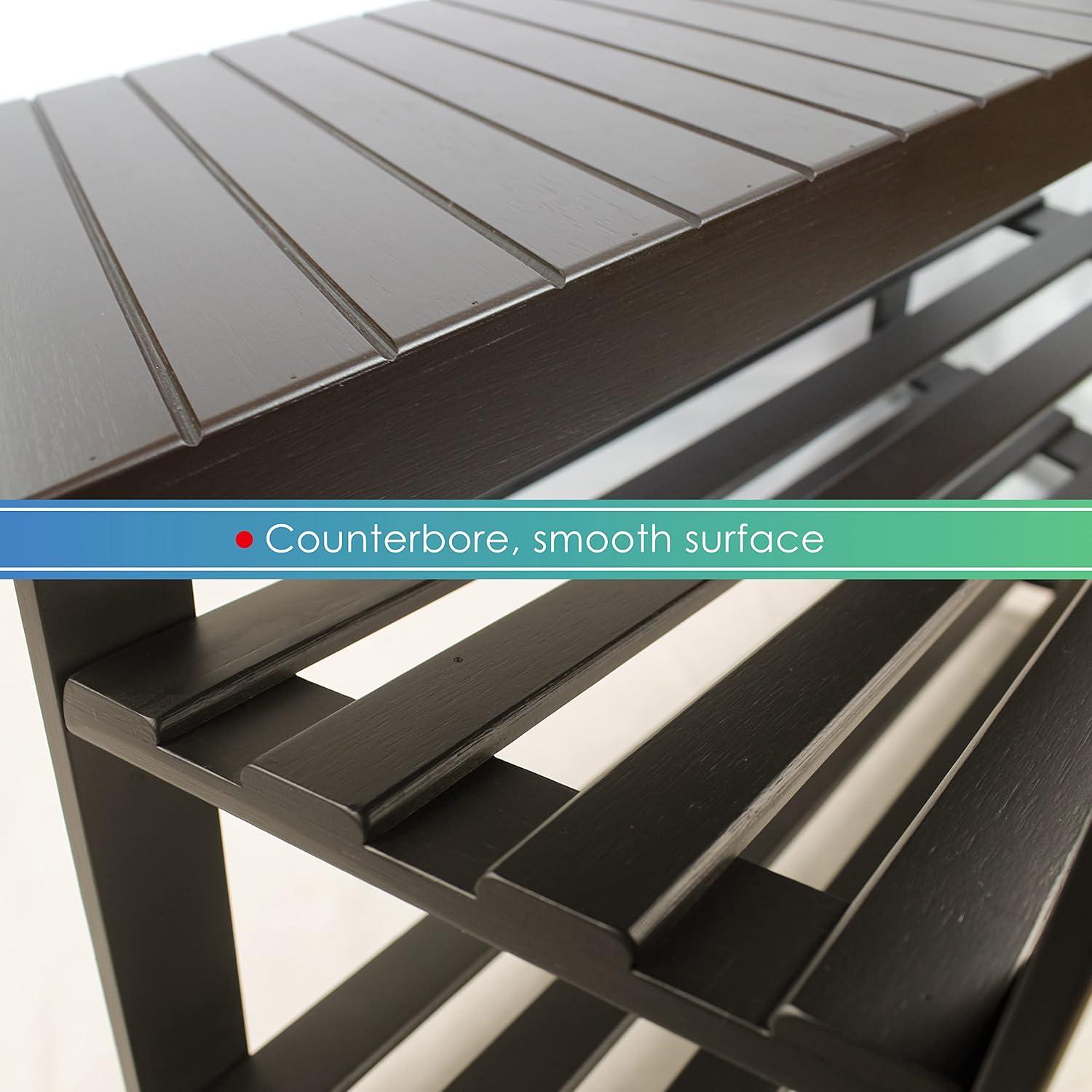 Schuhbank Bambus Schuhregal Sitzbank 3 Ablagen Stabil Standregal 86x28.5x45.5cm