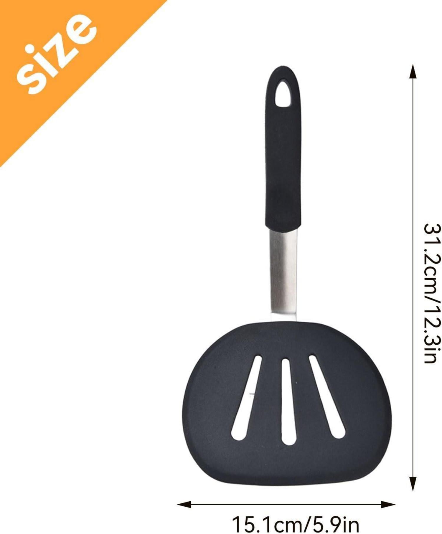 Silikon Pfannenwender Schlitzwender 31.2 cm - Hitzebeständig & Geschlitzt