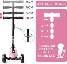 Kinderroller mit LED Rädern und höhenverstellbarer