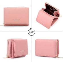 Klein Geldbeutel Damen PU Leder Rosa - Münzfach, 7