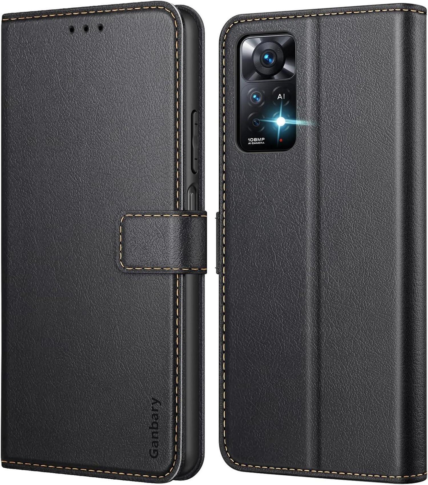 Handyhülle Xiaomi Redmi Note 11 Pro Leder Schwarz Flipcase