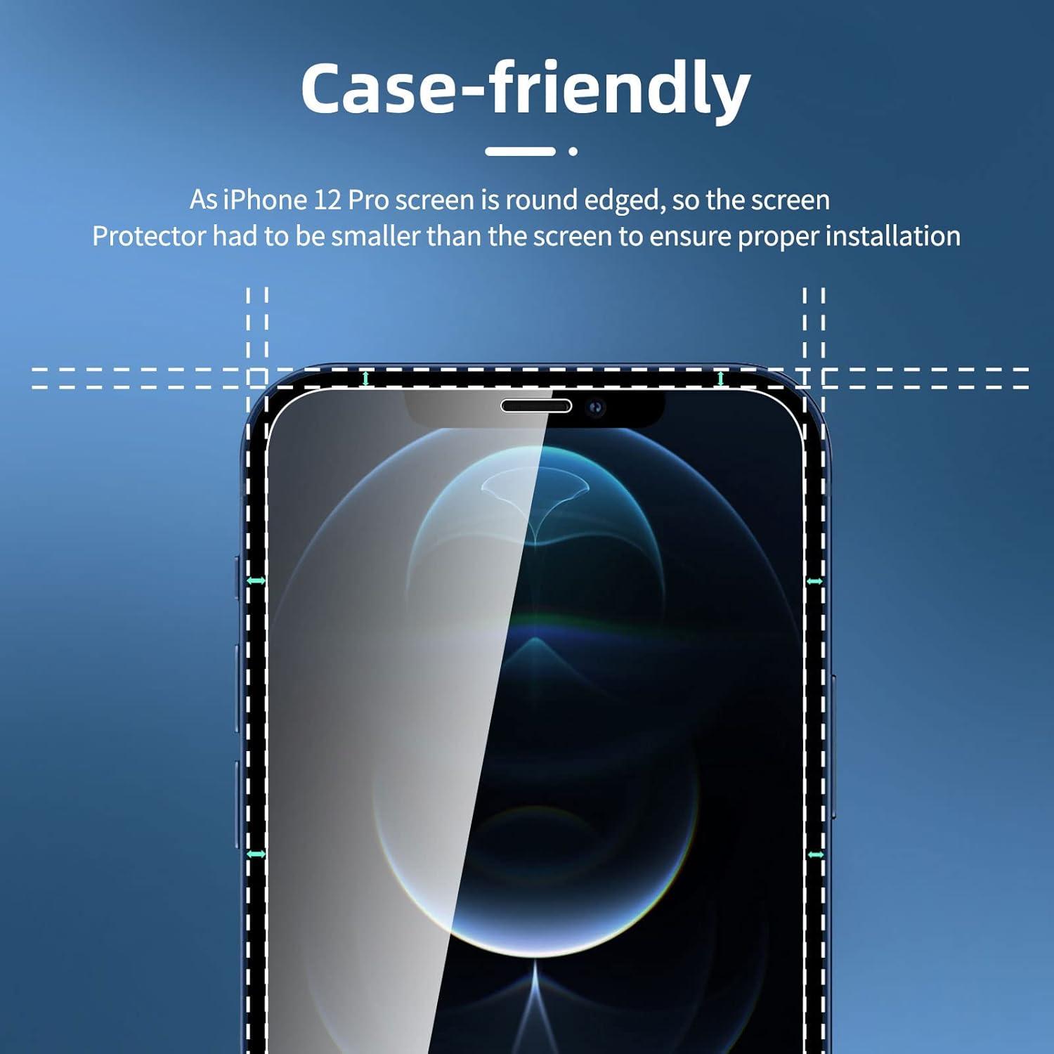 Panzer Schutzglas für iPhone 12 Pro + Kamera Schutzglas