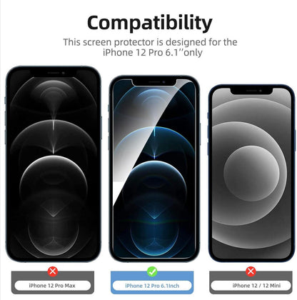 NEW'C 2x Panzer Schutzglas + 2x Kamera Panzer Schutzglas für iPhone 12 Pro - kratzfest - 9H-Härte - blasenfrei