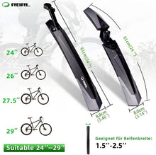 RBRL Fahrrad Schutzblech Set für 24-29 Zoll MTB, Universal