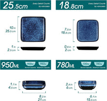 Vancasso STERN 32-teiliges Steinzeug Kombiservice Set Blau