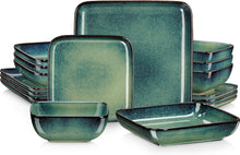 Quadratisches Steinzeug Tafelservice Set, 16-teilig STERN Kombiservice