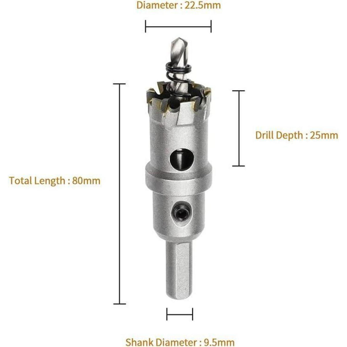 Hartmetall Lochsäge 22.5mm für Metall & Holz