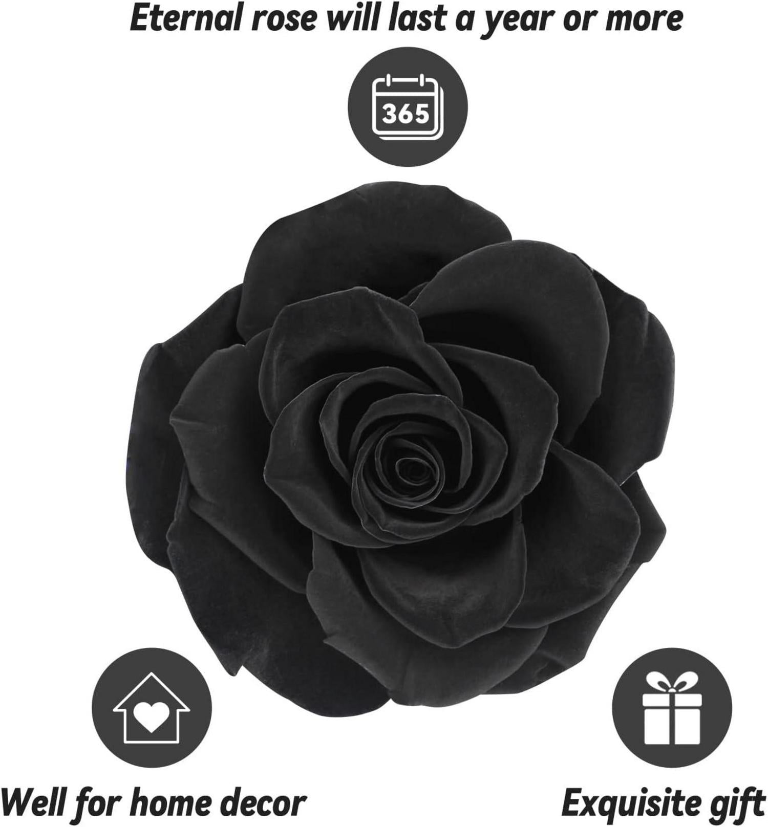 Ewige Rose mit I Love You Halskette Schwarz Geschenkbox