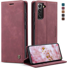 Handyhülle Samsung Galaxy S22 5G Leder Klappbar Magnet Tasche