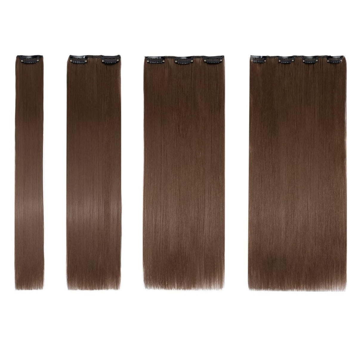 Clip-in Haarverlängerung Echthaar 60cm Goldbraun