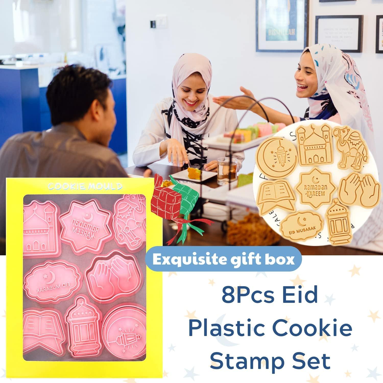 Eid Mubarak Ausstechformen Set - 8 Stück Keksausstecher 3D Element