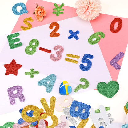 Moosgummi Buchstaben Selbstklebend Glitzer Zahlen Aufkleber 138