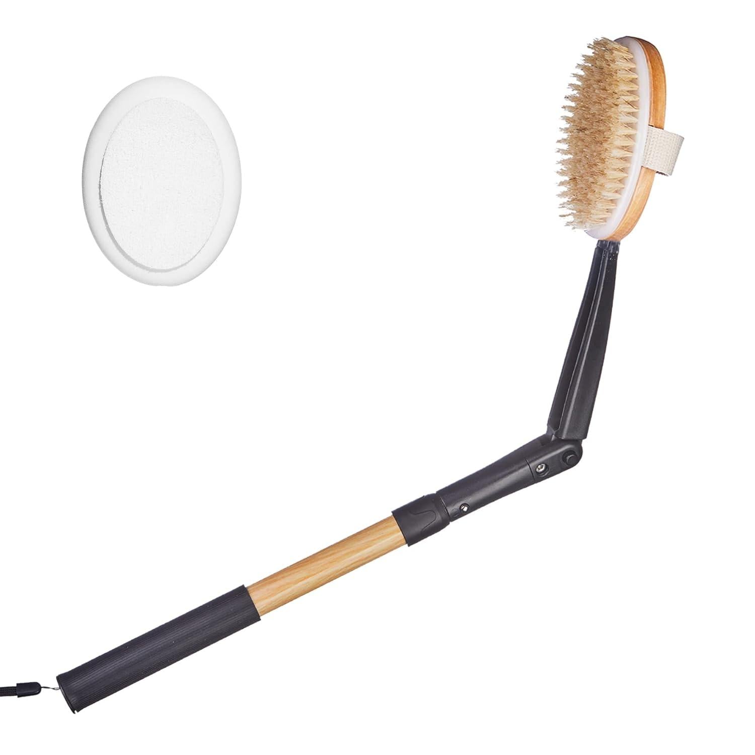 2-in-1 Körperbürste Lotion Applikator Rückenbürste Badebürste mit
