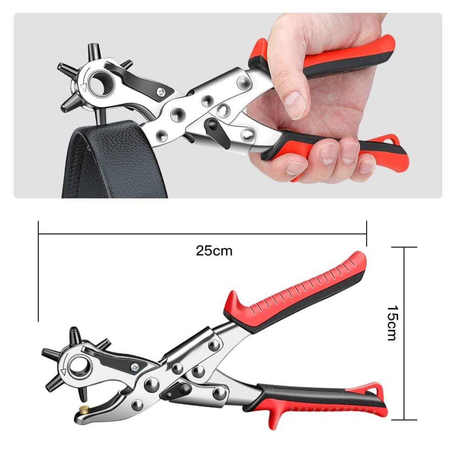Revolver-Lochzange für Leder 6 runde Lochzange 2-4.5mm