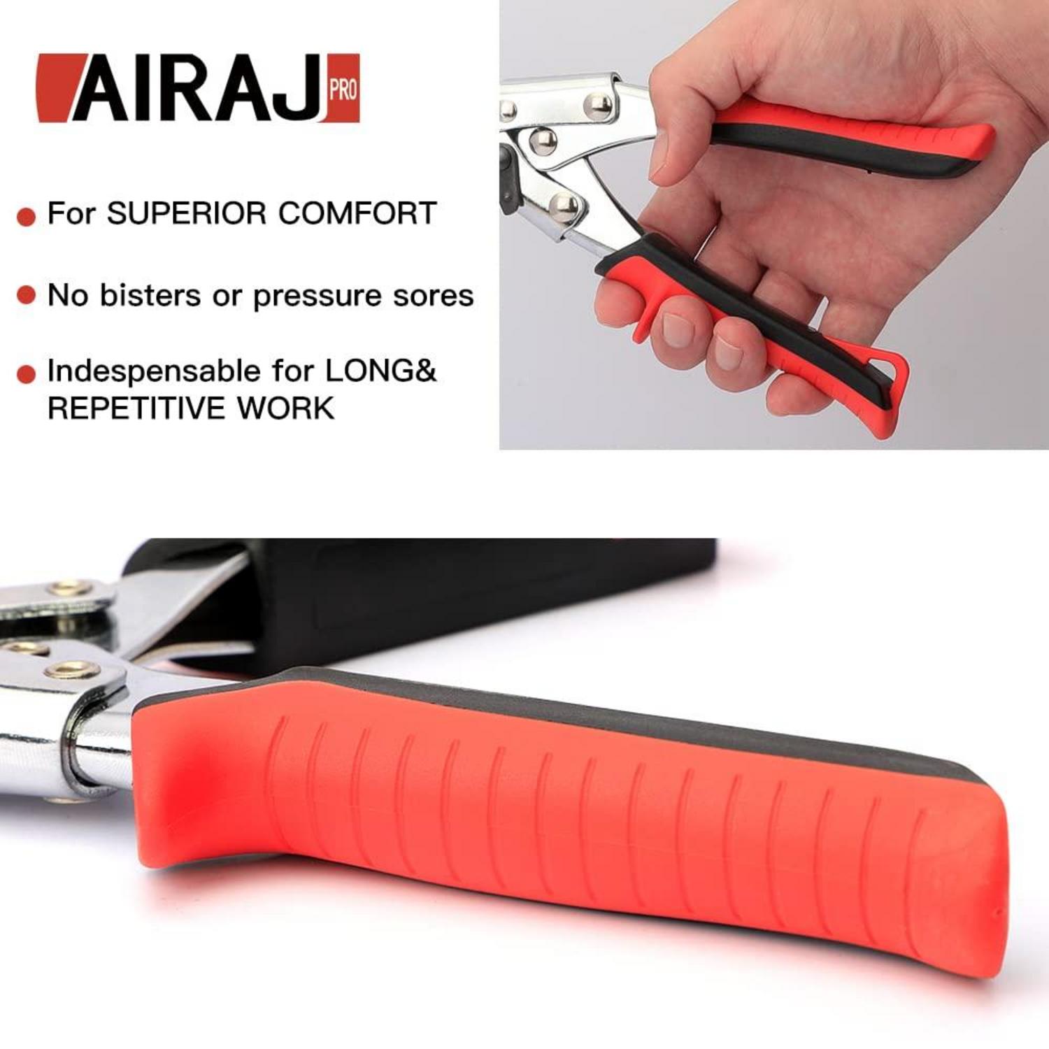 AIRAJ PRO Lochzange für Leder, 2-4.5mm 6 runde Hochleistungs-Revolver-Lochzange