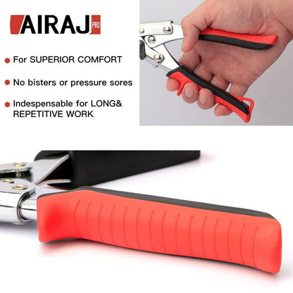 AIRAJ PRO Lochzange für Leder, 2-4.5mm 6 runde Hochleistungs-Revolver-Lochzange