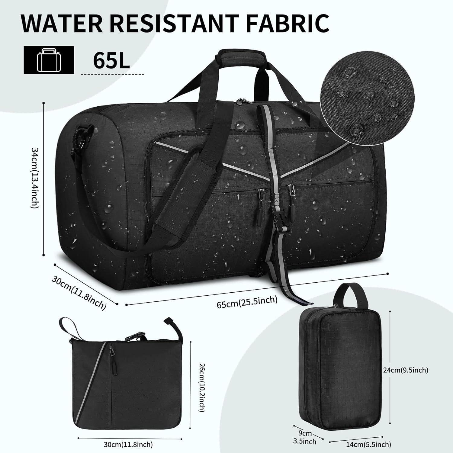 Leichte Reisetasche Sporttasche Herren Damen Schuhfach 65L 80L 100L