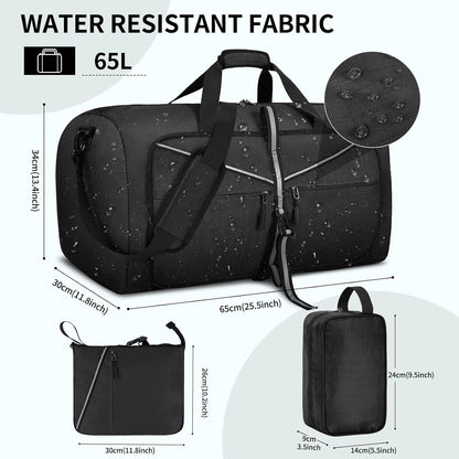 Leichte Reisetasche Sporttasche Herren Damen Schuhfach 65L 80L 100L