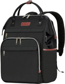 EMPSIGN Damen Laptop Rucksack 15.6 Zoll Schwarz Große Kapazität