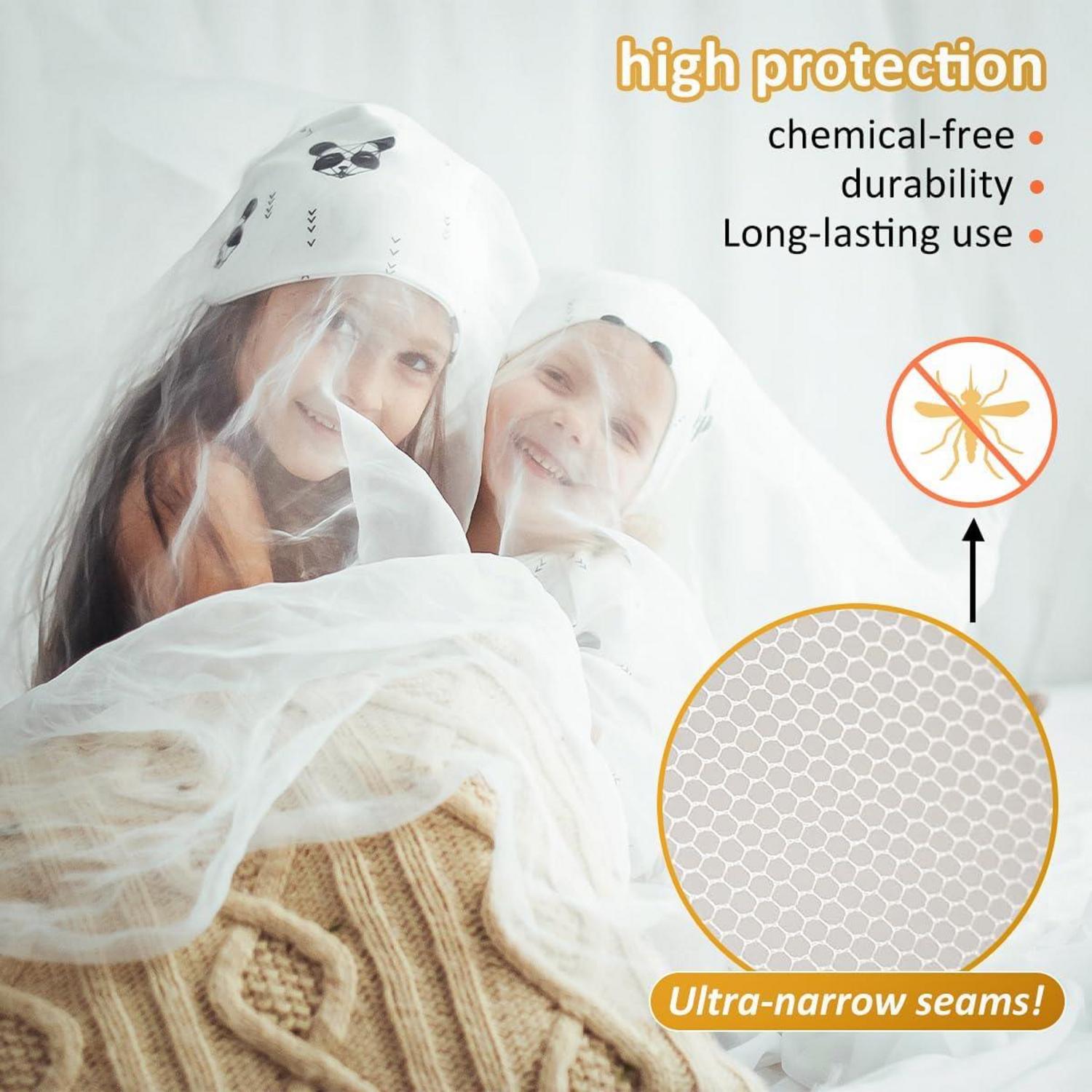 Moskitonetz Bett Doppelbetten Einzelbett 0.6*2.5*10.5m Feinmaschig