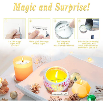 Kerzen Gießen Set DIY Kit 480g Sojawachs Anfänger Kinder