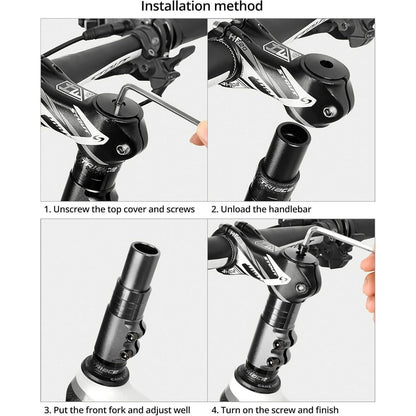 QWORK® Fahrrad Lenkererhöhung Aluminium Vorbau Adapter