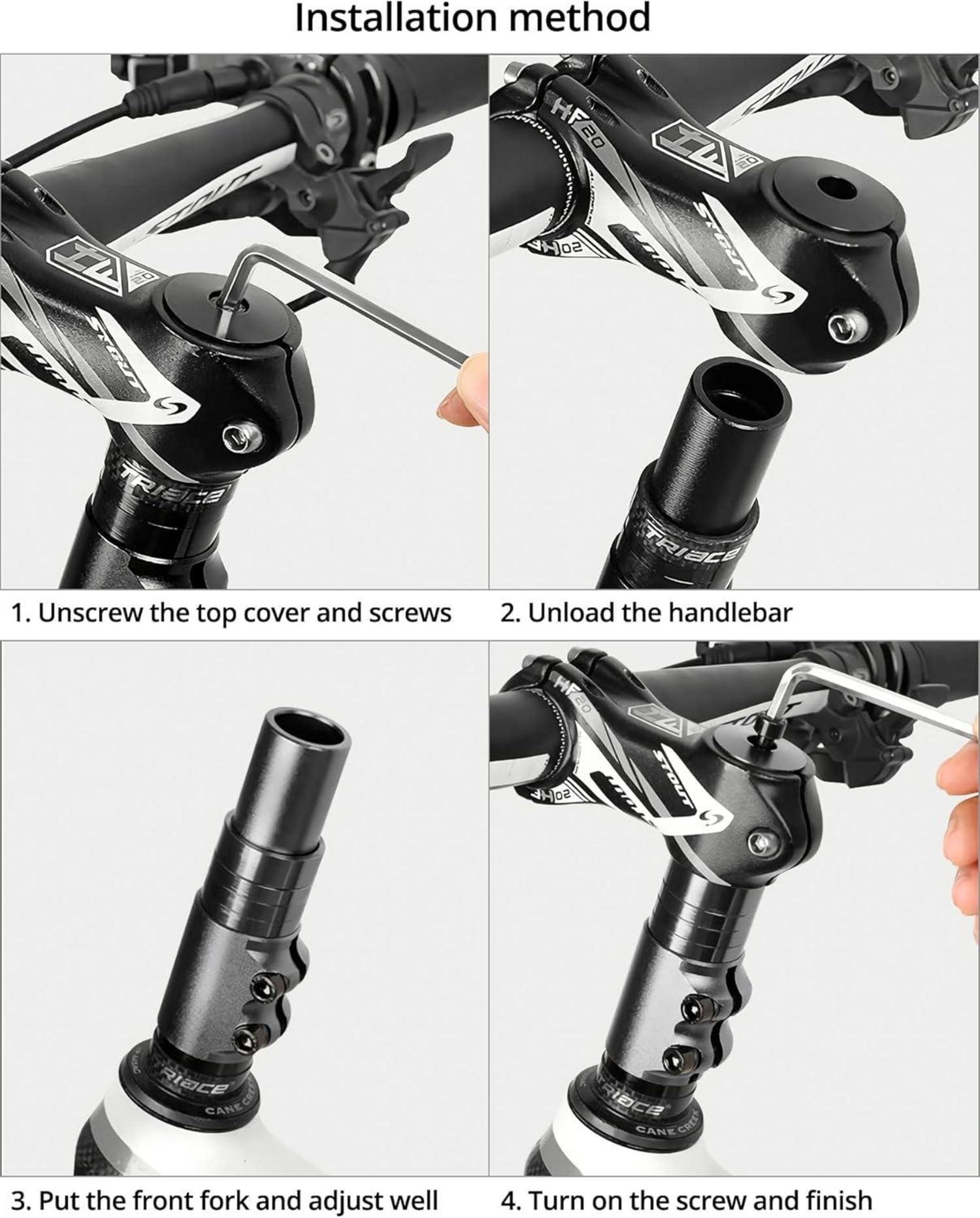 Fahrrad Lenkererhöhung Vorbau Adapter 28.6mm Schwarz - E-Bike SEO