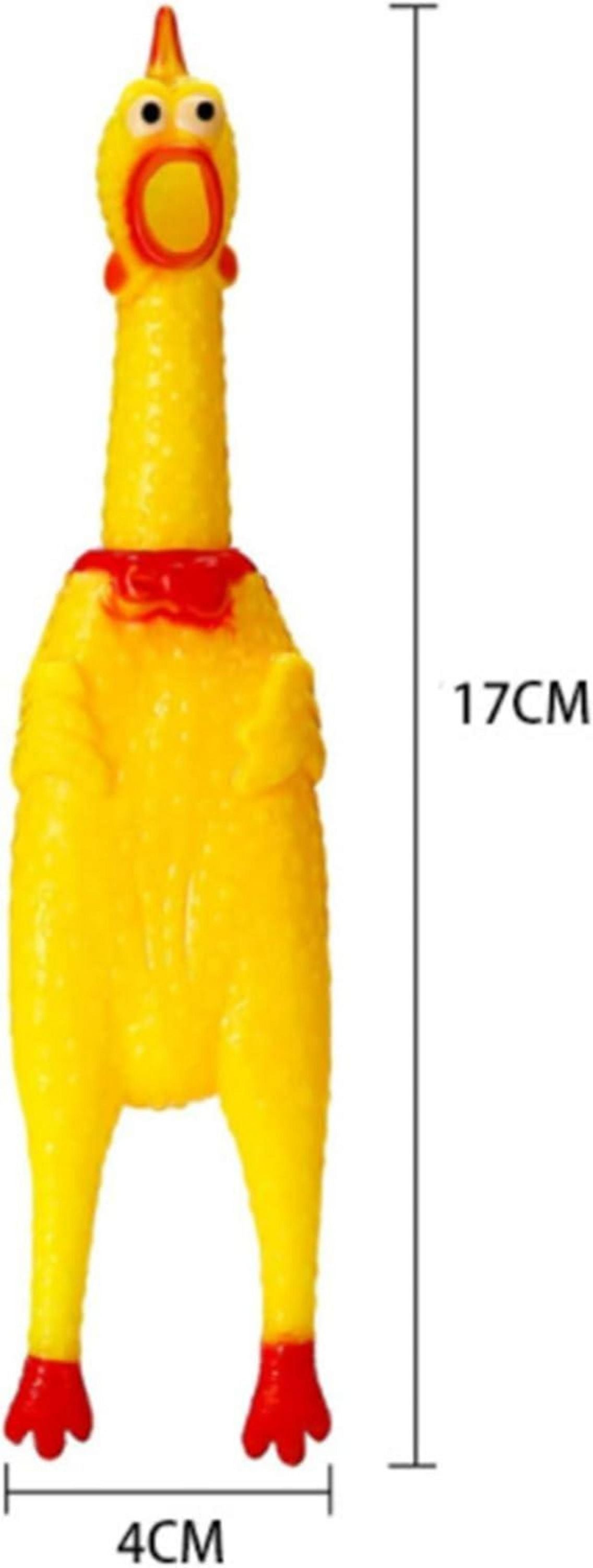 2er Set Gelbes Gummi Schreiender Hühner Hundespielzeug 17cm
