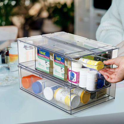 Kühlschrank Organizer Schublade Set mit Griff, Stapelbar