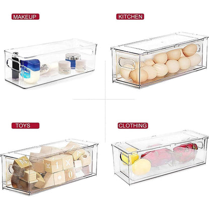 Kühlschrank Organizer Schublade Set mit Griff, Stapelbar