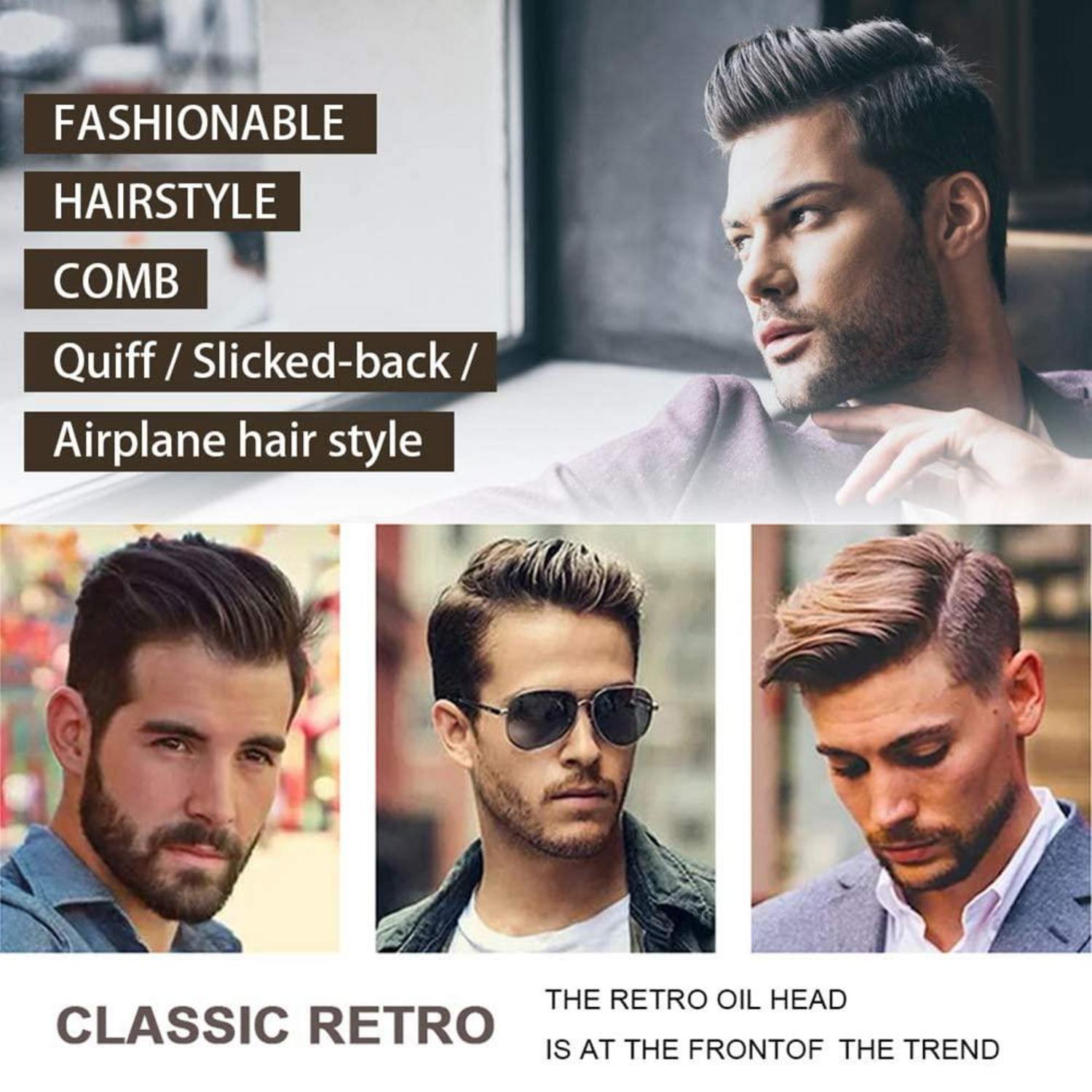 Professional Haar Styling Kamm Set 4-teilig für Männer - Carbon