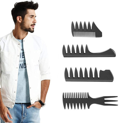 Professional Styling Kamm Set 4-teilig für Herren - Hitzebeständiger Carbon Kamm - Haarstyling Männer - Salon Haarkamm