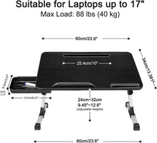 Laptoptisch Bett Höhenverstellbar Winkelverstellbar