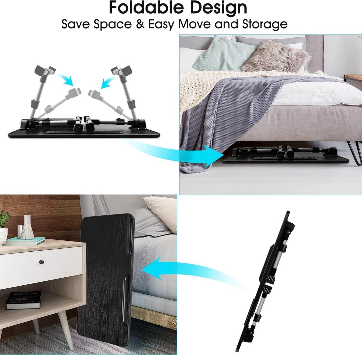 Laptoptisch Bett höhenverstellbar klappbar mit Schublade
