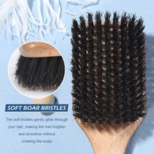 Haarbürste 100% Wildschweinborsten für feines Haar