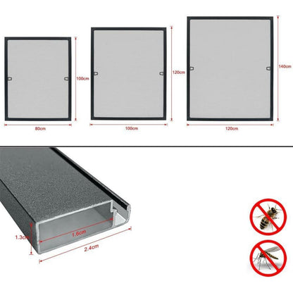 Fliegengitter Fenster 120x140cm – Insektenschutz ohne Bohren