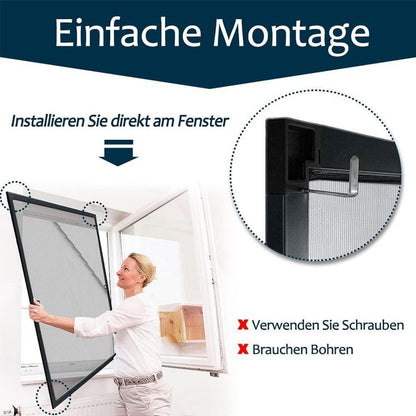 Fliegengitter Fenster 120x140cm – Insektenschutz ohne Bohren