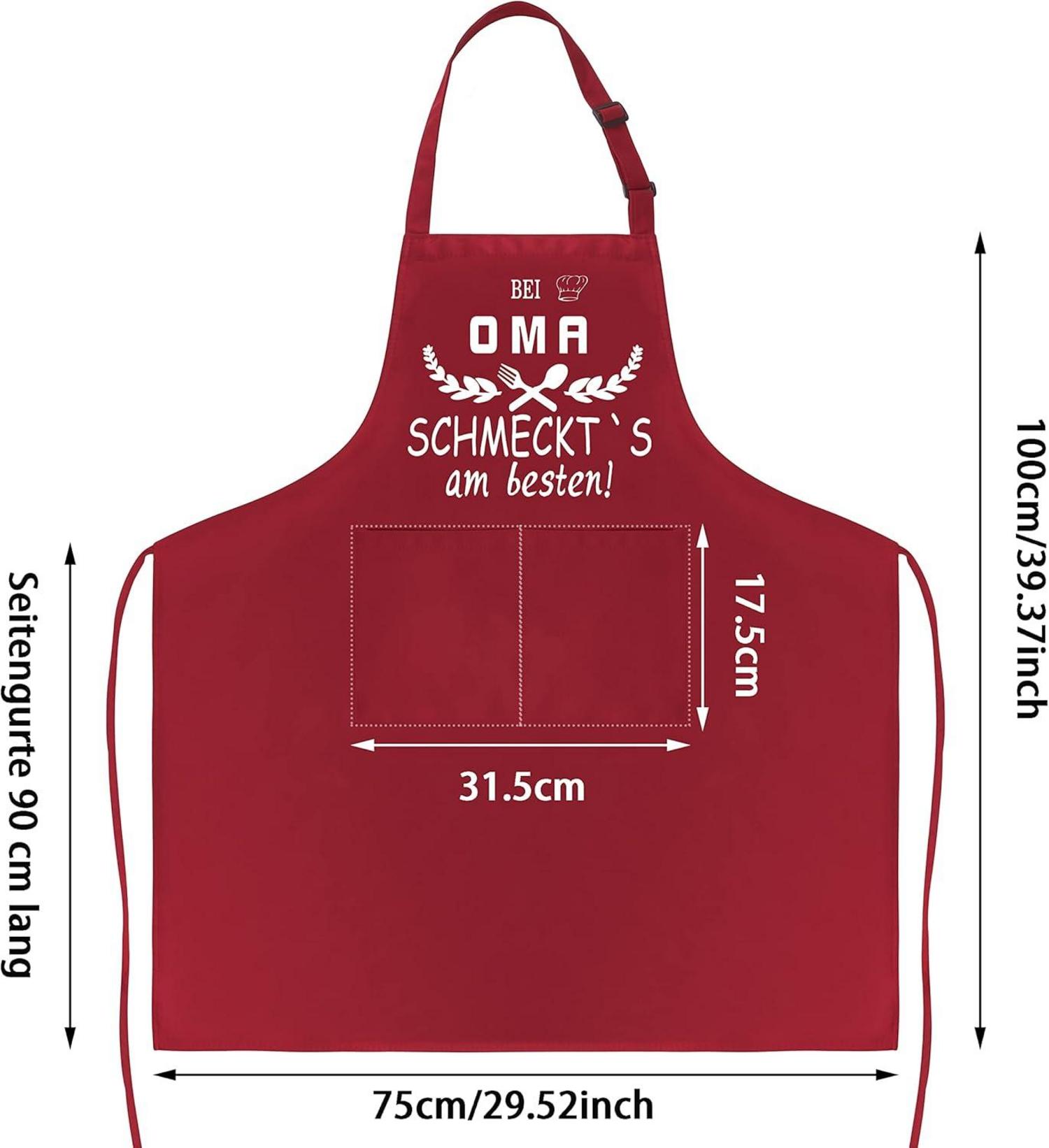 Lustige Oma Geschenk Schürze für Damen Küchenschürze Weihnachten Oma Geburtstag