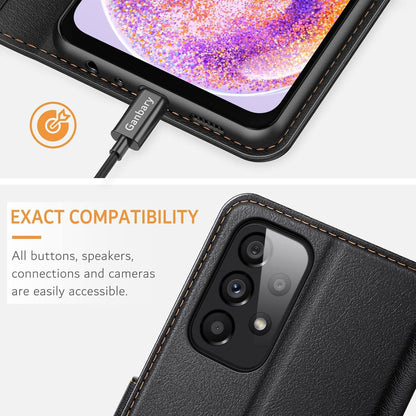 Samsung Galaxy A23 4G/5G Leder Handyhülle Schutzhülle Schwarz Standfunktion