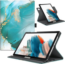 TiMOVO Galaxy Tab A8 10,5 Zoll Hülle 90° Drehbar Pfauenblau