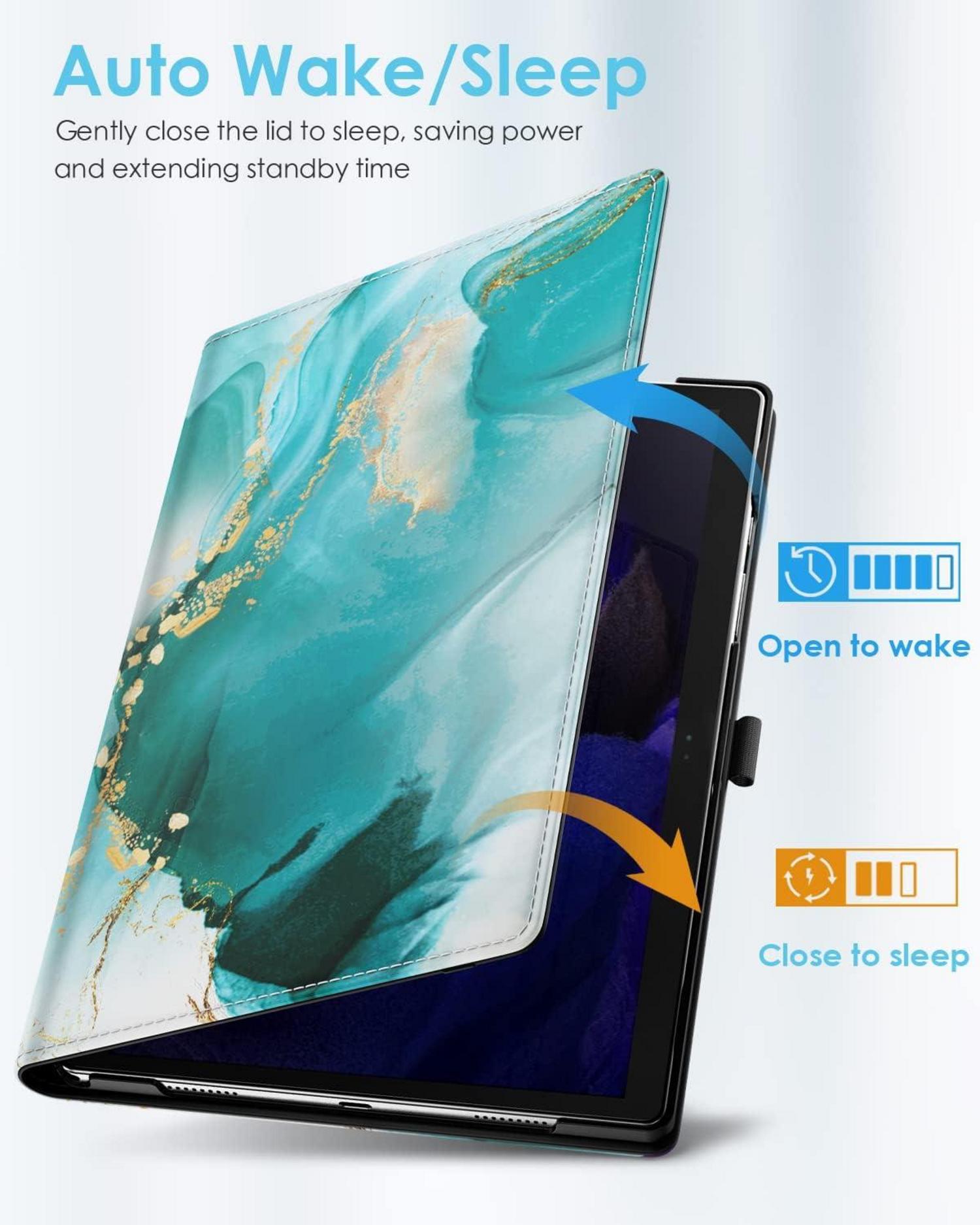 TiMOVO Galaxy Tab A8 10,5 Zoll Hülle PU Leder Multi-Winkel Auto Aufwach Ständer