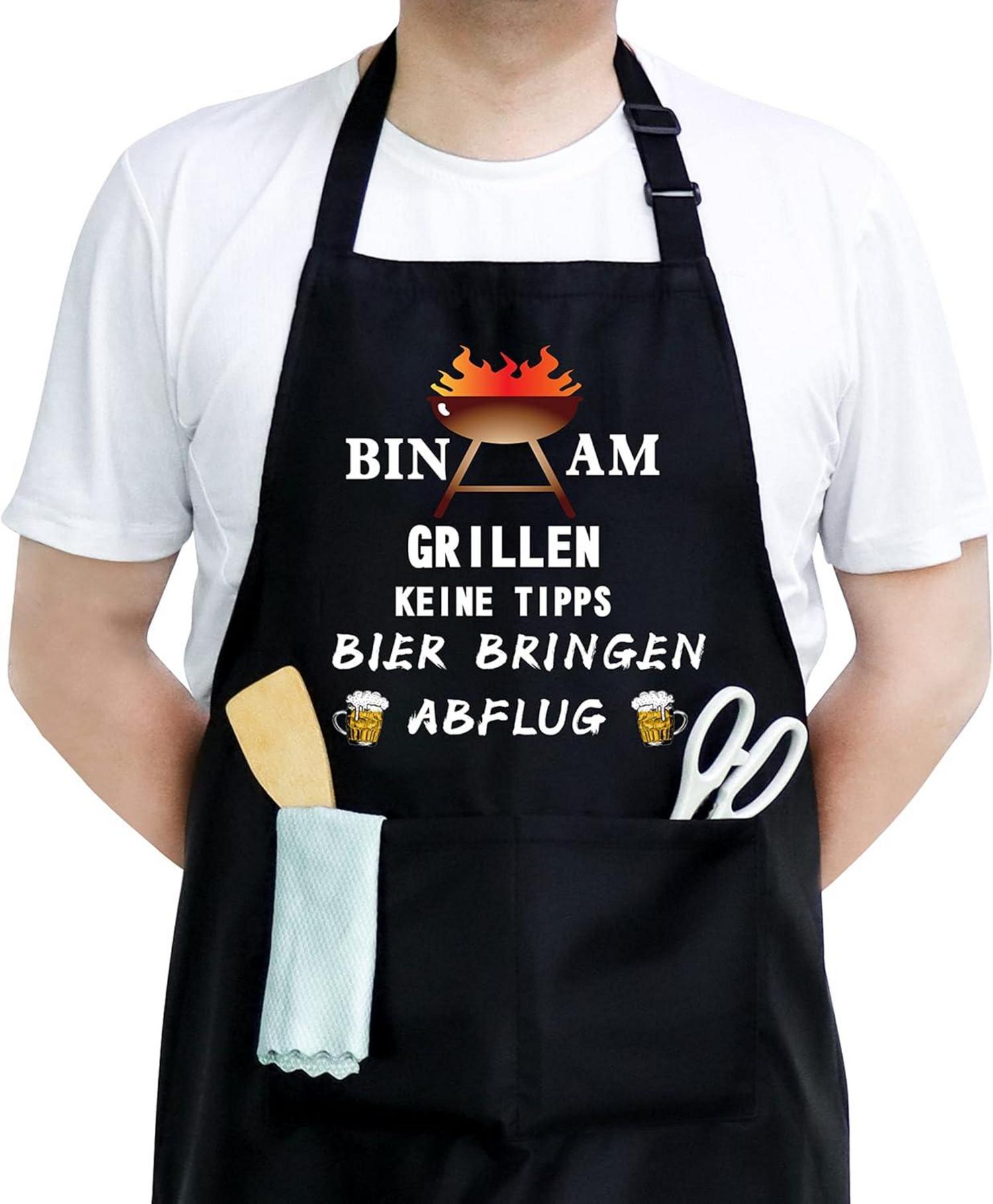 Lustige Grillschürze für Männer - Ideal als Geschenk für
