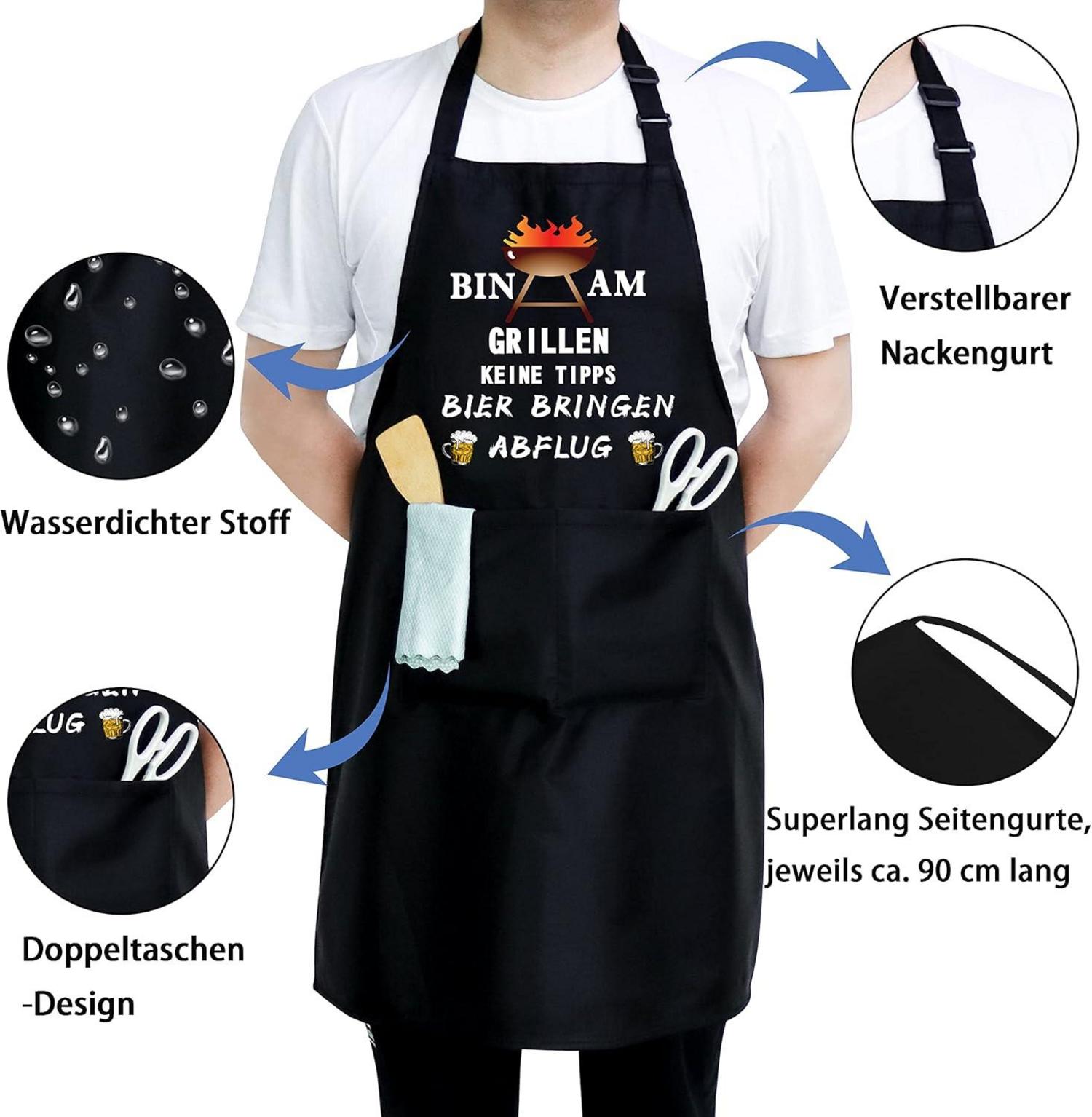 Lustige Grillschürze für Männer | Geschenk für Papa Opa