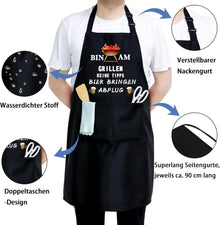 Lustige Grillschürze für Männer | Geschenk für Papa Opa
