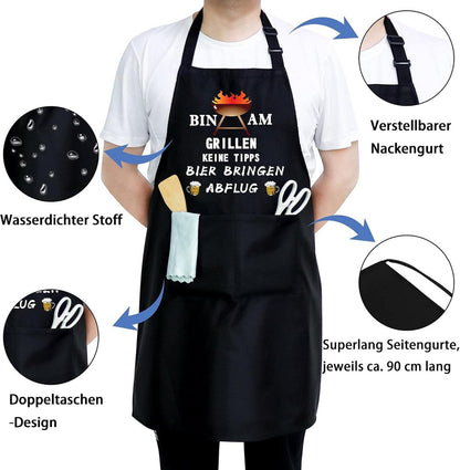Lustige Grillschürze für Männer | Geschenk für Papa Opa