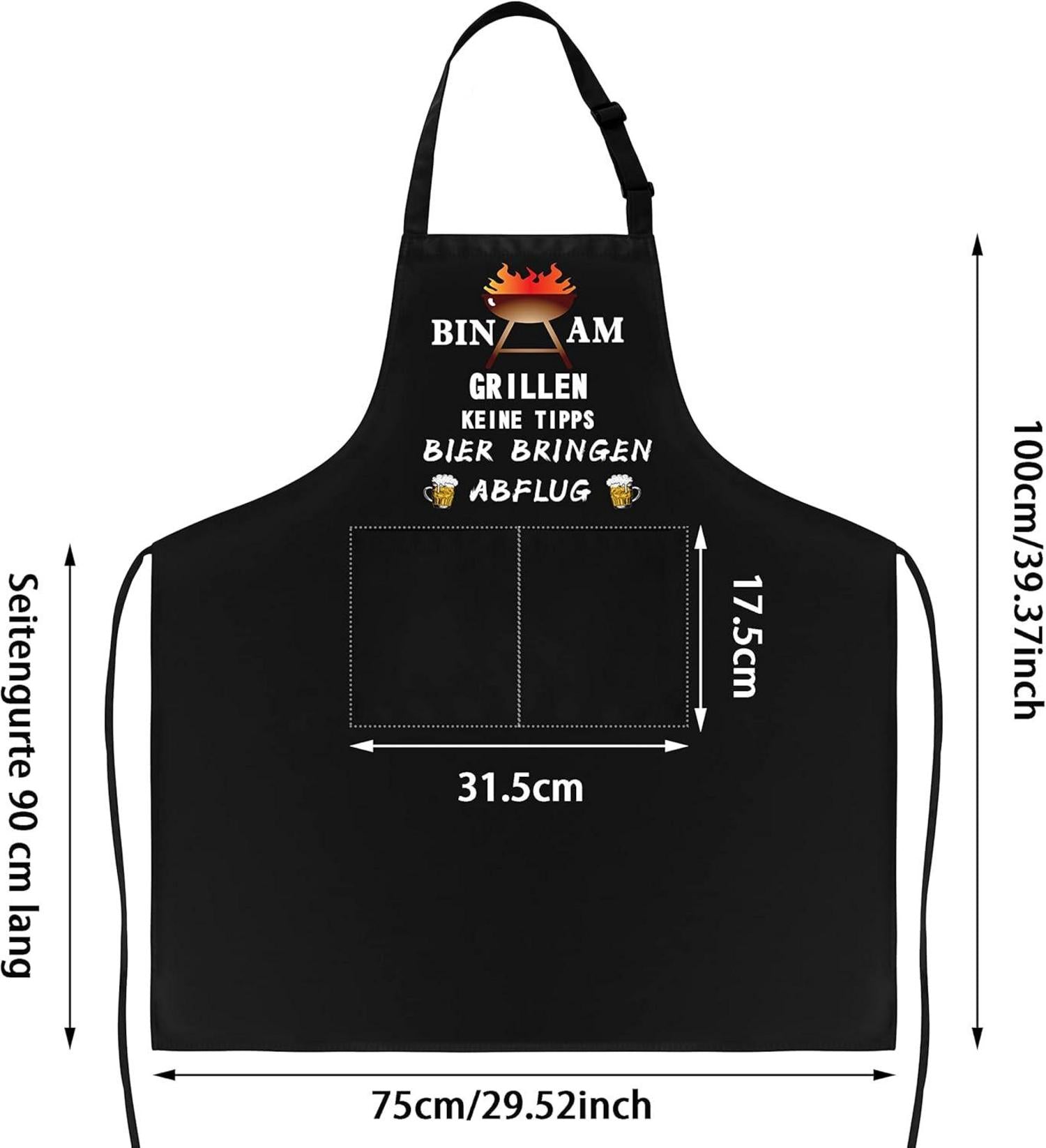 Lustige Männer Grillschürze Geschenk Papa Opa Vatertag BBQ Herren