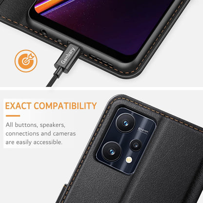 Leder Handyhülle Realme 9 Pro: Flipcase mit Kartenfächern & Standfunktion