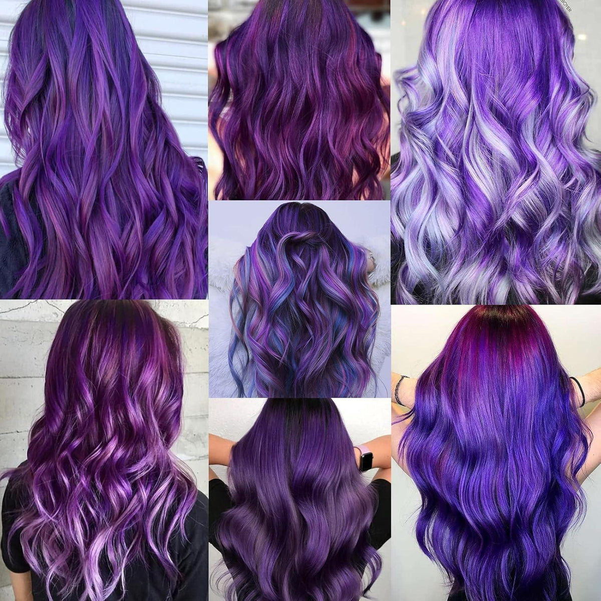 Clip-In Haarverlängerung Violett 22 Zoll Gerade Haarverlängerung